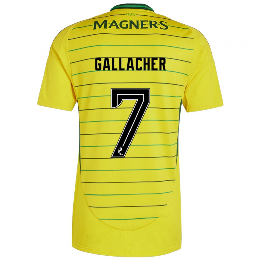 Kids Football Amy Gallacher #7 Yellow Away Jersey 2024/25 T-Shirt Australia