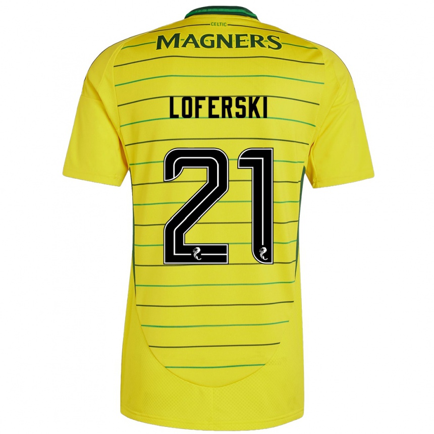 Kids Football Kit Loferski #21 Yellow Away Jersey 2024/25 T-Shirt Australia