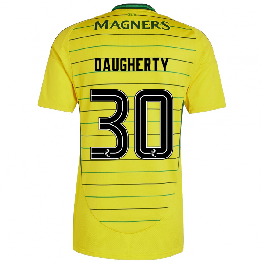 Kids Football Kelsey Daugherty #30 Yellow Away Jersey 2024/25 T-Shirt Australia