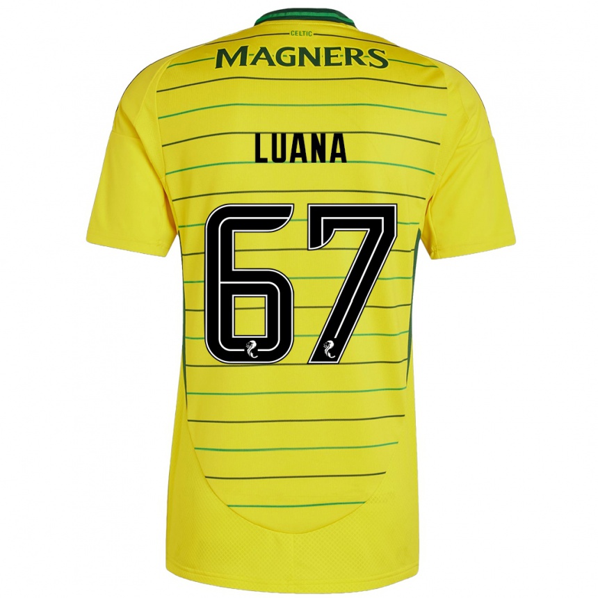 Kids Football Luana Muñoz #67 Yellow Away Jersey 2024/25 T-Shirt Australia