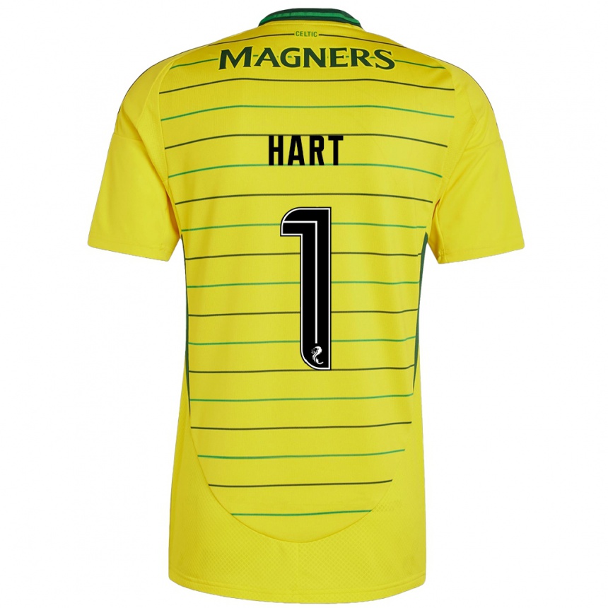 Kids Football Joe Hart #1 Yellow Away Jersey 2024/25 T-Shirt Australia