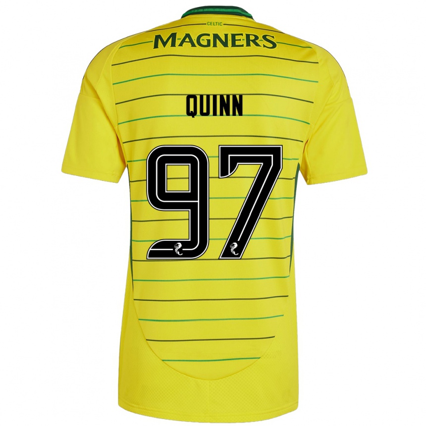 Kids Football Ben Quinn #97 Yellow Away Jersey 2024/25 T-Shirt Australia