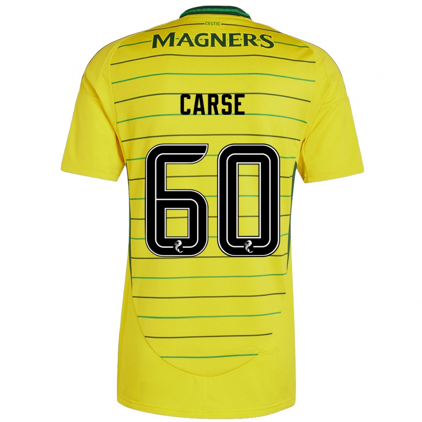 Kids Football Mackenzie Carse #60 Yellow Away Jersey 2024/25 T-Shirt Australia