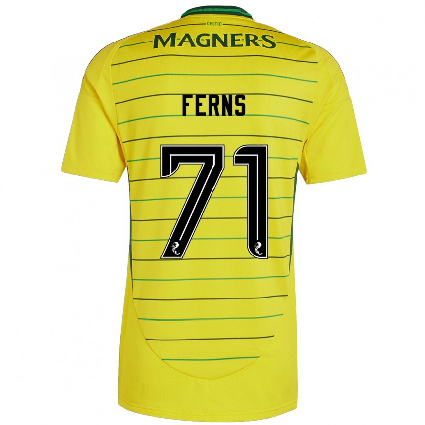 Kids Football Abbie Ferns #71 Yellow Away Jersey 2024/25 T-Shirt Australia