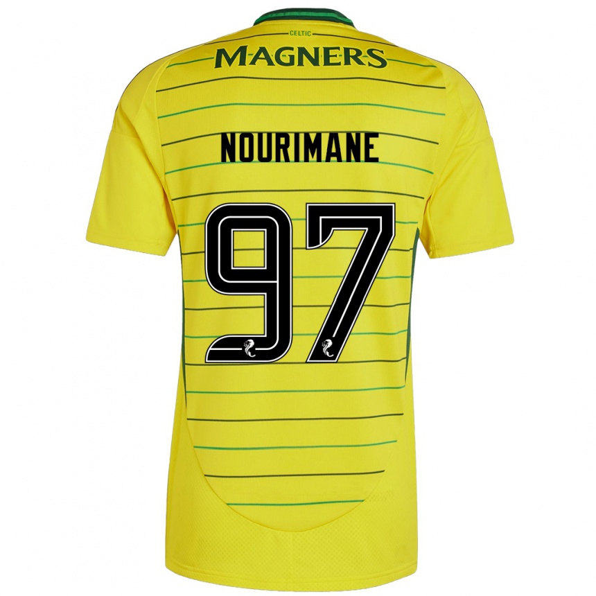 Kids Football Addi Nourimane #97 Yellow Away Jersey 2024/25 T-Shirt Australia