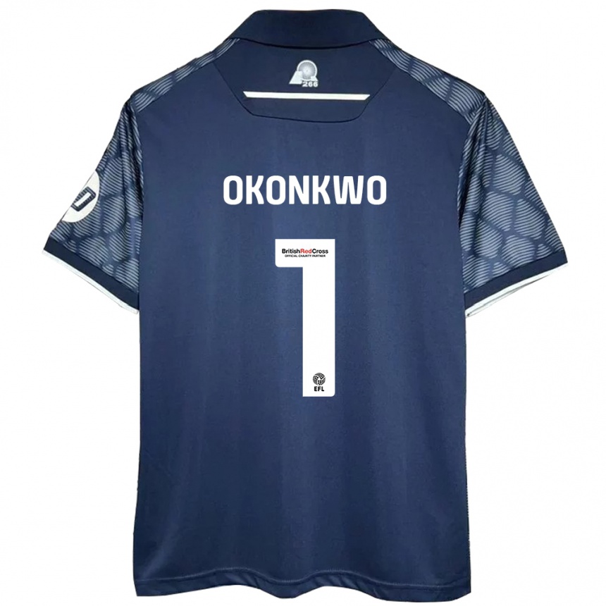 Kids Football Arthur Okonkwo #1 Black Away Jersey 2024/25 T-Shirt Australia