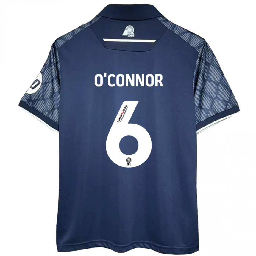 Kids Football Thomas O'connor #6 Black Away Jersey 2024/25 T-Shirt Australia