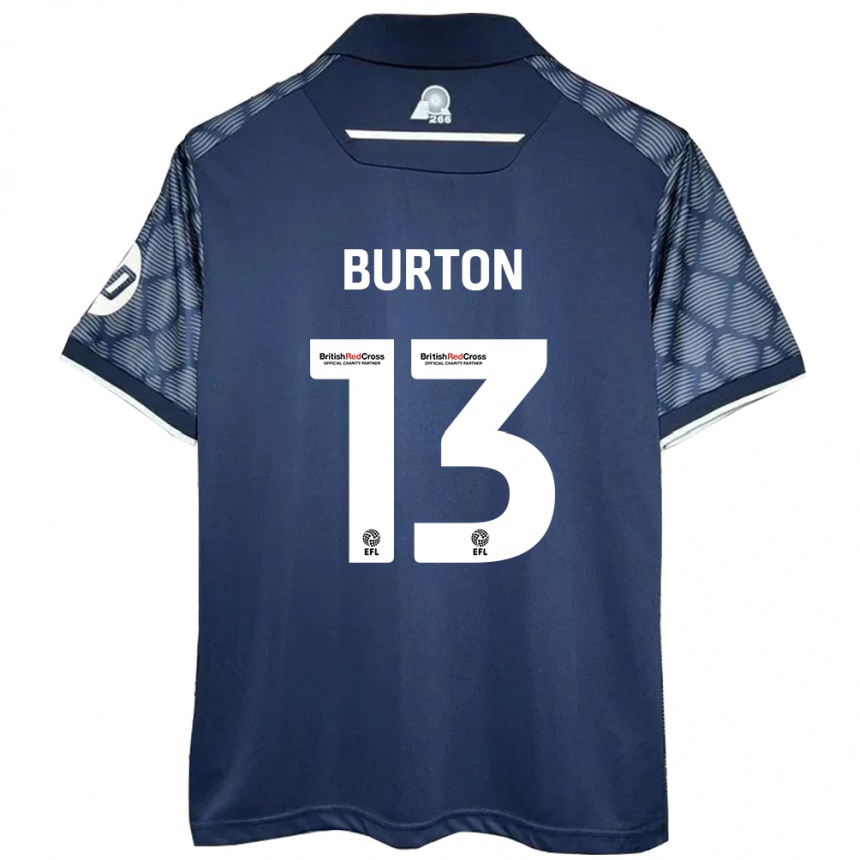 Kids Football Callum Burton #13 Black Away Jersey 2024/25 T-Shirt Australia