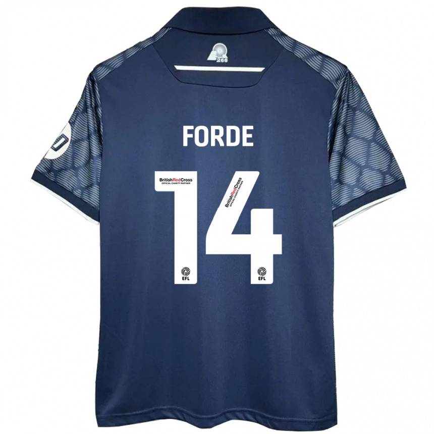 Kids Football Anthony Forde #14 Black Away Jersey 2024/25 T-Shirt Australia