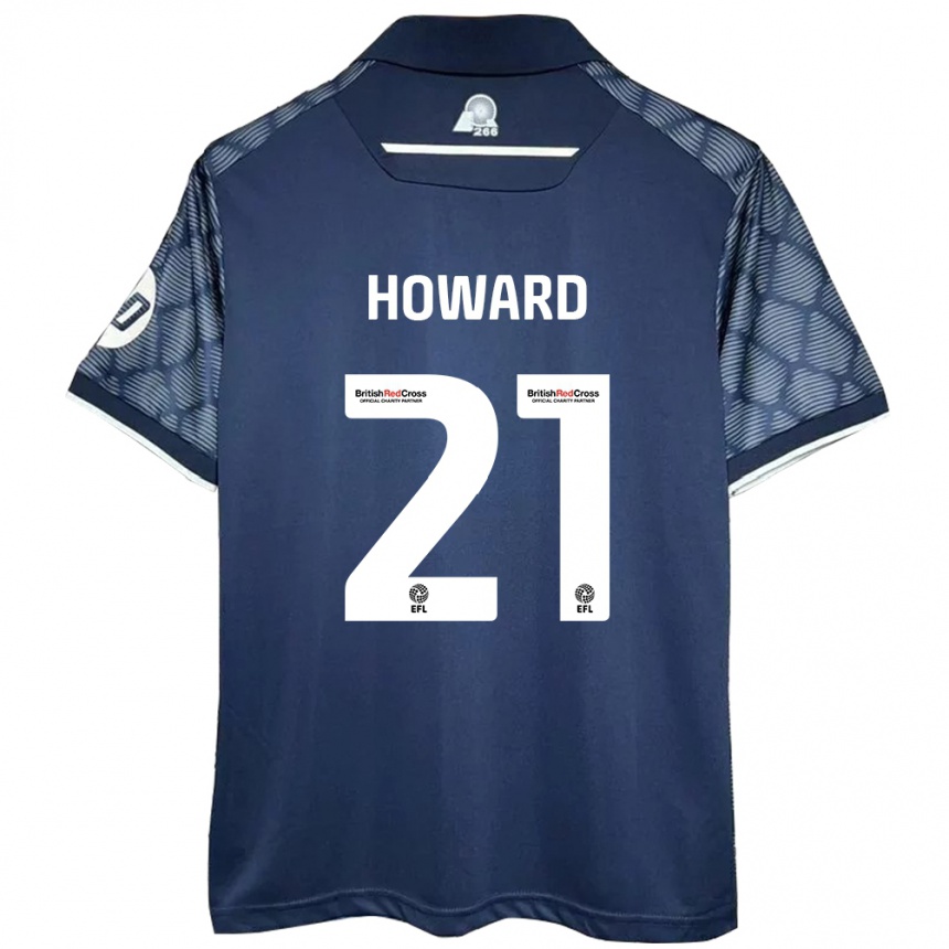 Kids Football Mark Howard #21 Black Away Jersey 2024/25 T-Shirt Australia