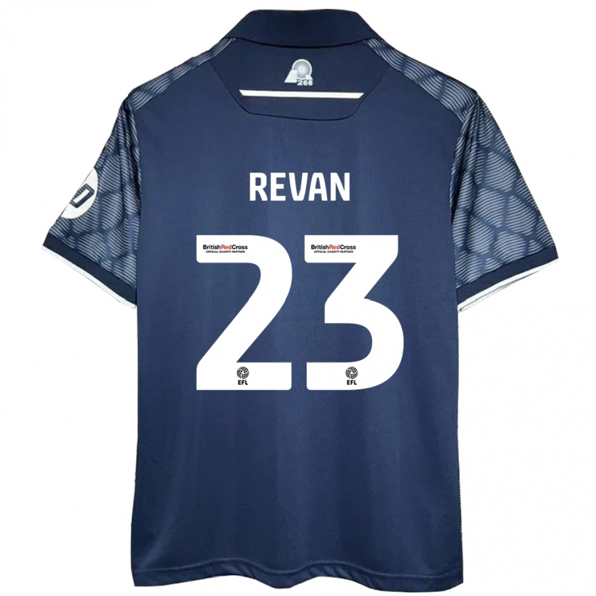 Kids Football Sebastian Revan #23 Black Away Jersey 2024/25 T-Shirt Australia