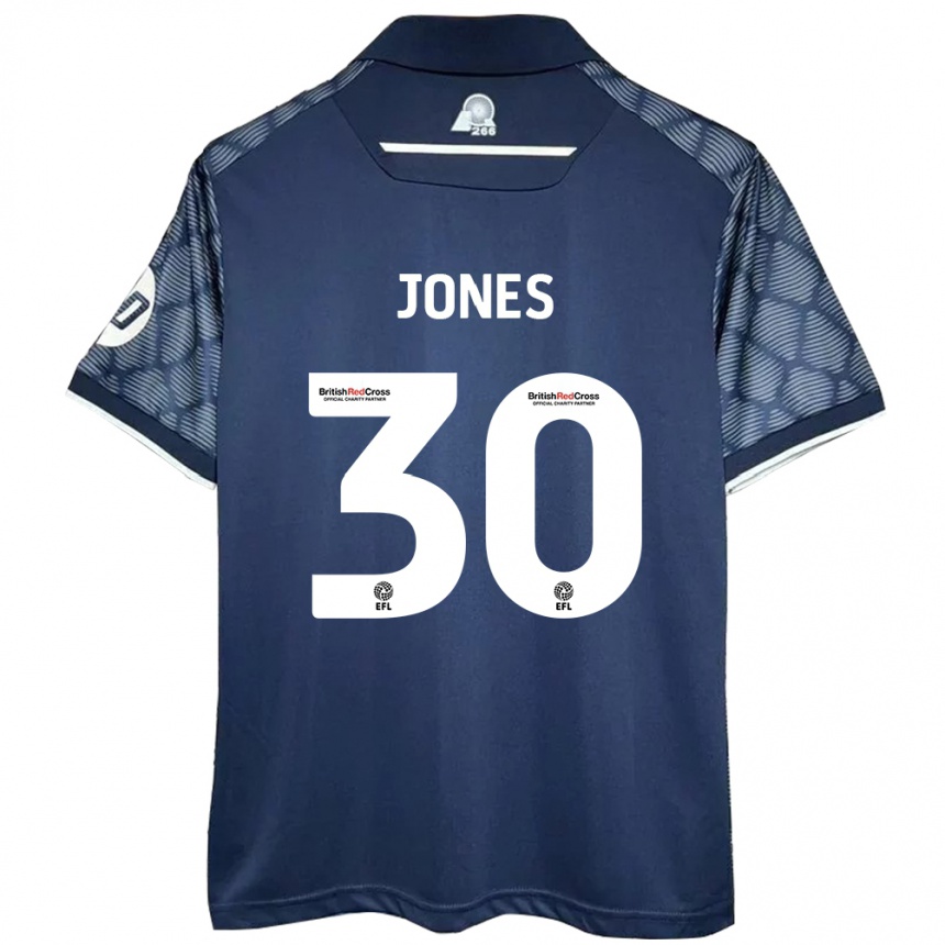 Kids Football James Jones #30 Black Away Jersey 2024/25 T-Shirt Australia