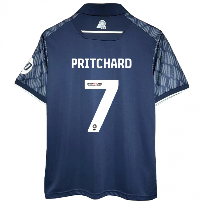 Kids Football Rebecca Pritchard #7 Black Away Jersey 2024/25 T-Shirt Australia