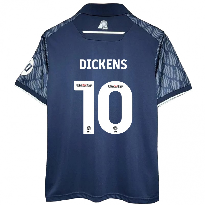 Kids Football Tj Dickens #10 Black Away Jersey 2024/25 T-Shirt Australia