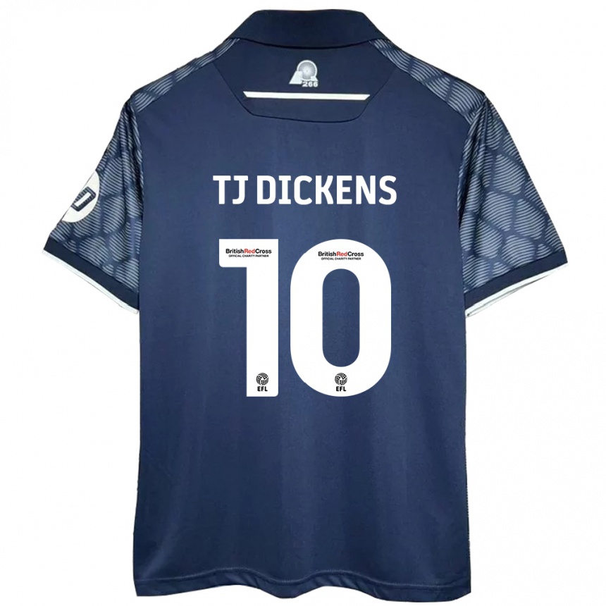 Kids Football Tonicha Tj Dickens #10 Black Away Jersey 2024/25 T-Shirt Australia