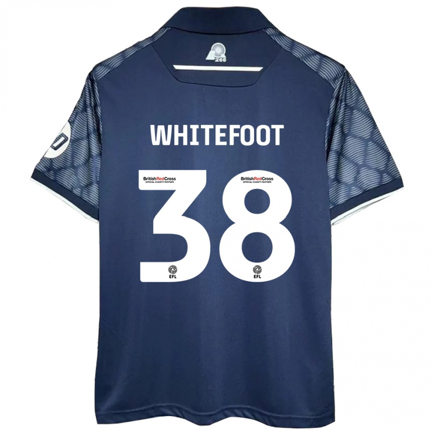 Kids Football Lily Whitefoot #38 Black Away Jersey 2024/25 T-Shirt Australia