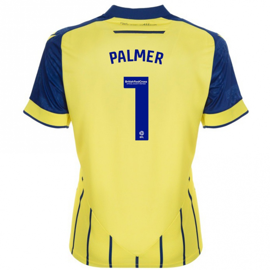 Kids Football Alex Palmer #1 Yellow Blue Away Jersey 2024/25 T-Shirt Australia