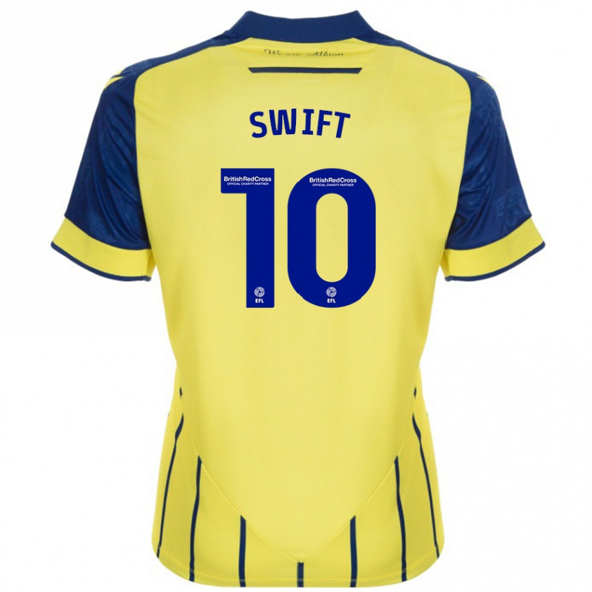 Kids Football John Swift #10 Yellow Blue Away Jersey 2024/25 T-Shirt Australia