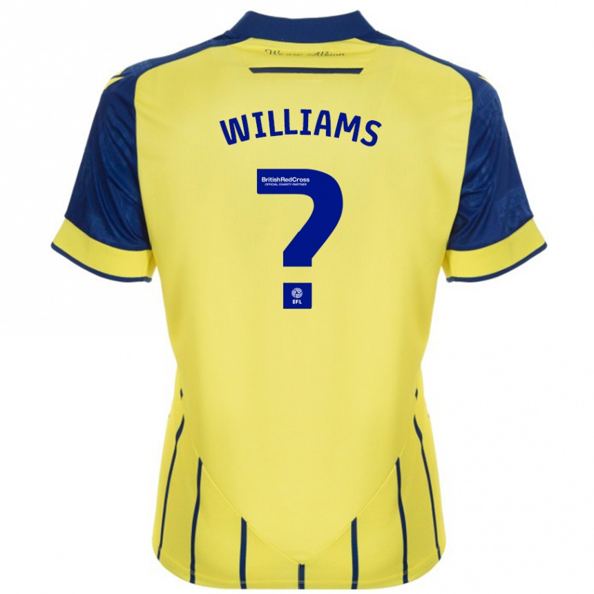 Kids Football Alex Williams #0 Yellow Blue Away Jersey 2024/25 T-Shirt Australia