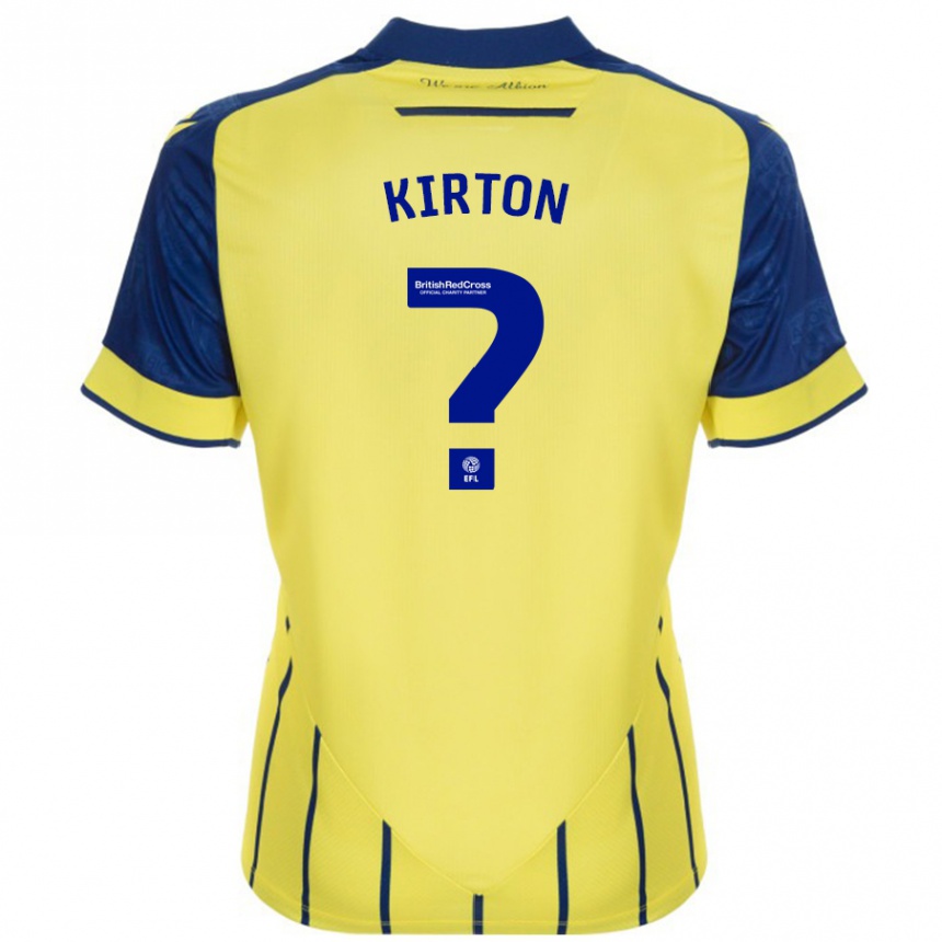 Kids Football Archie Kirton #0 Yellow Blue Away Jersey 2024/25 T-Shirt Australia