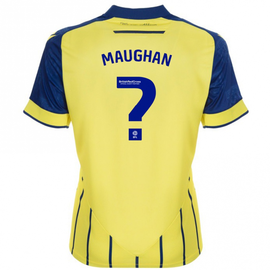 Kids Football Alfie Maughan #0 Yellow Blue Away Jersey 2024/25 T-Shirt Australia