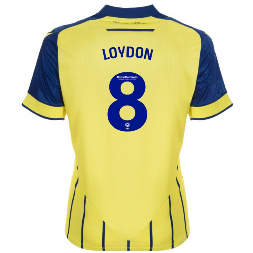 Kids Football Abi Loydon #8 Yellow Blue Away Jersey 2024/25 T-Shirt Australia