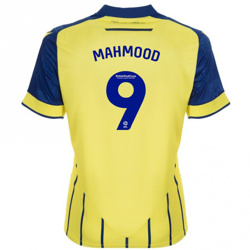 Kids Football Mariam Mahmood #9 Yellow Blue Away Jersey 2024/25 T-Shirt Australia