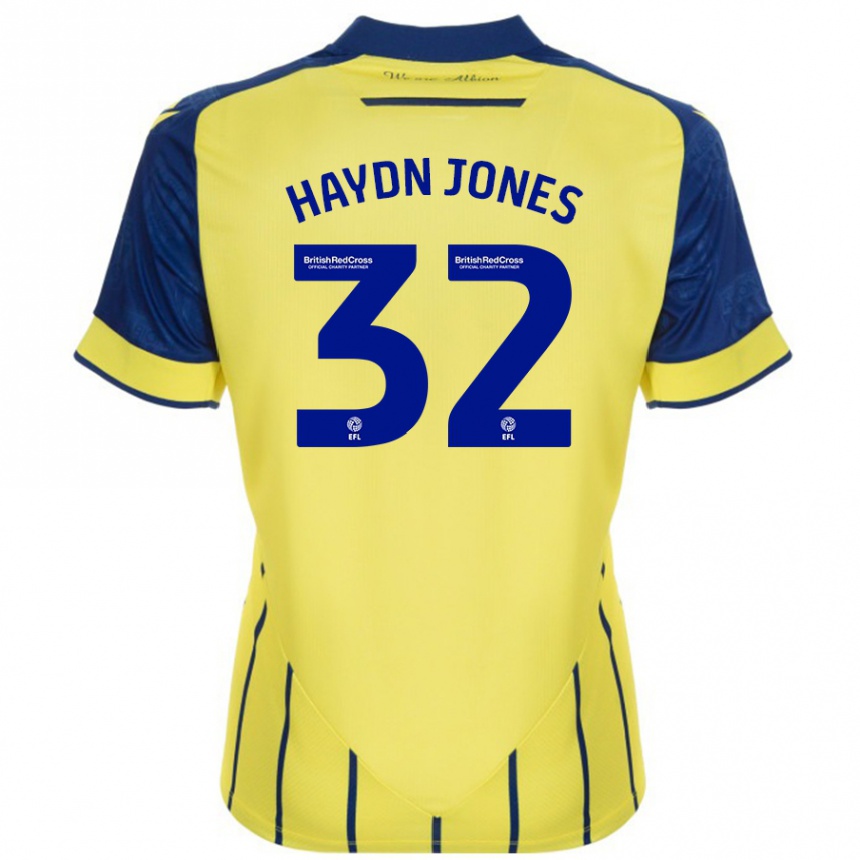 Kids Football Mackenzie Haydn-Jones #32 Yellow Blue Away Jersey 2024/25 T-Shirt Australia