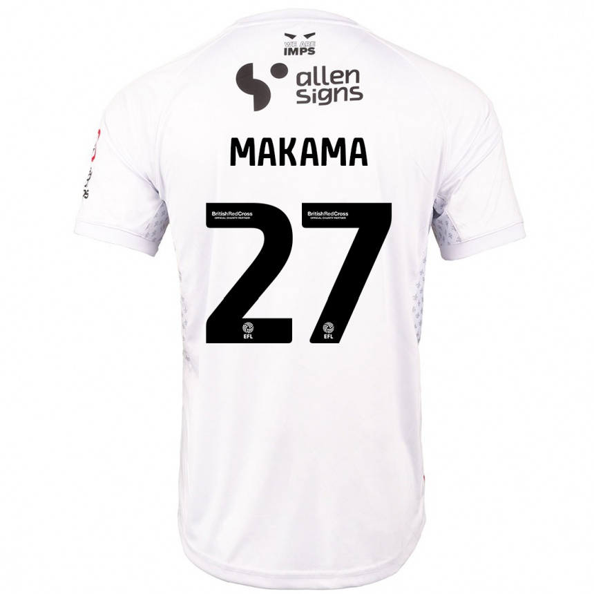 Kids Football Jovon Makama #27 Red White Away Jersey 2024/25 T-Shirt Australia