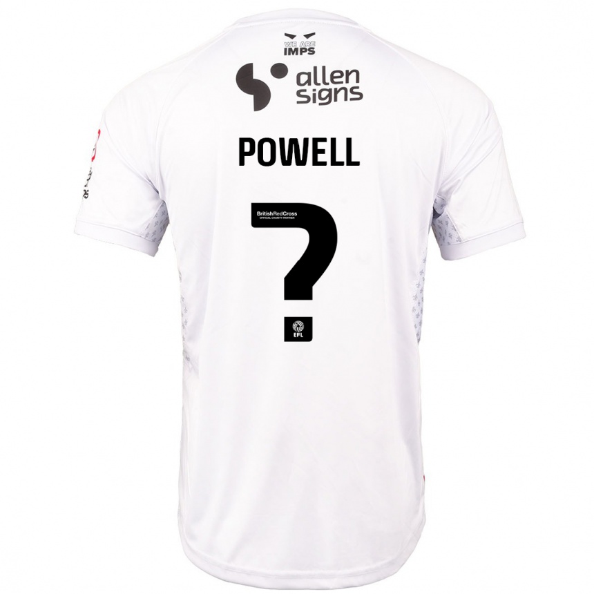 Kids Football Darryl Powell #0 Red White Away Jersey 2024/25 T-Shirt Australia