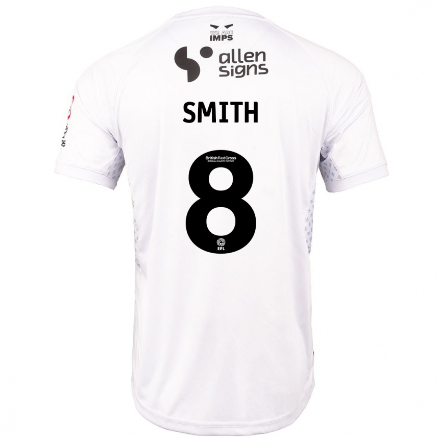 Kids Football Alistair Smith #8 Red White Away Jersey 2024/25 T-Shirt Australia