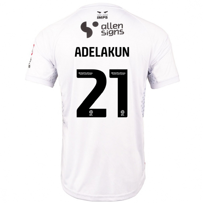 Kids Football Hakeeb Adelakun #21 Red White Away Jersey 2024/25 T-Shirt Australia