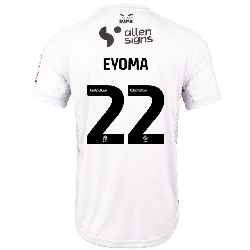 Kids Football Timothy Eyoma #22 Red White Away Jersey 2024/25 T-Shirt Australia