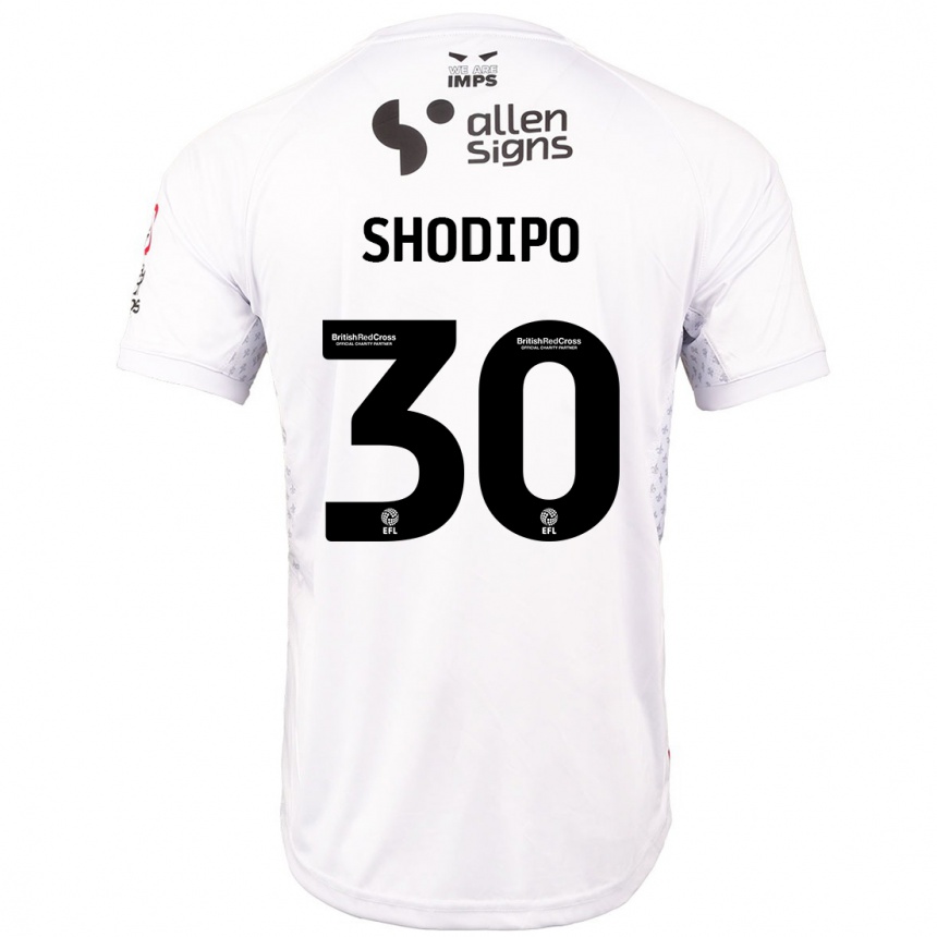 Kids Football Olamide Shodipo #30 Red White Away Jersey 2024/25 T-Shirt Australia