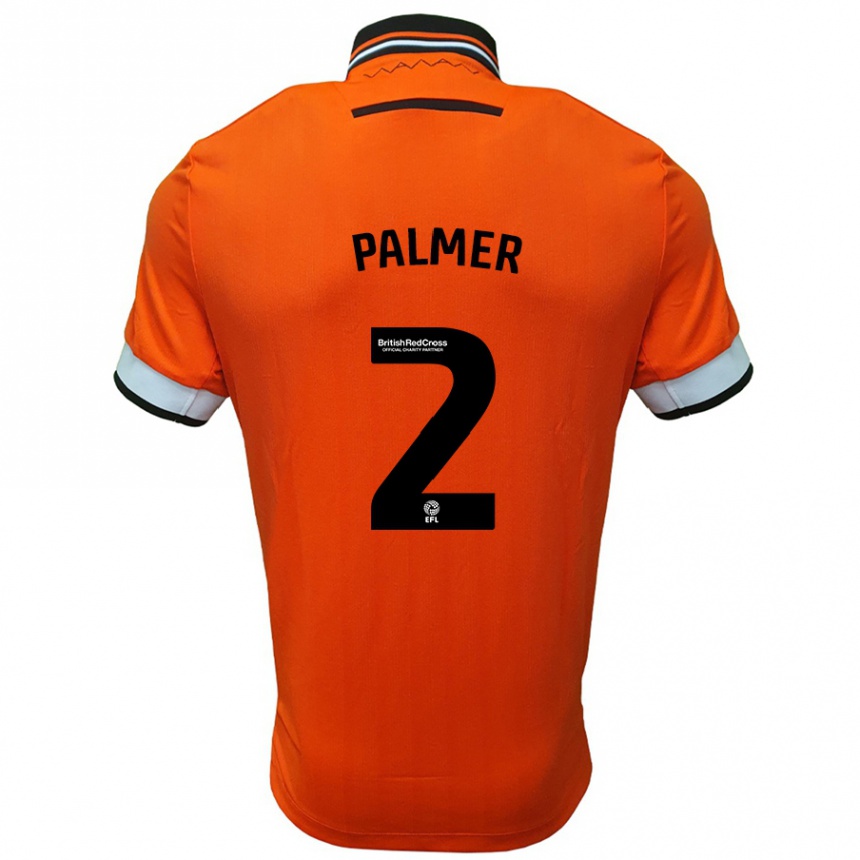 Kids Football Liam Palmer #2 Orange White Away Jersey 2024/25 T-Shirt Australia