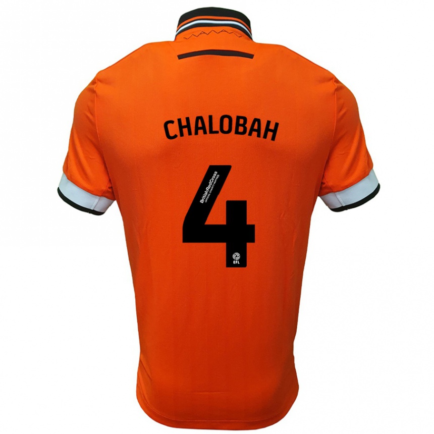 Kids Football Nathaniel Chalobah #4 Orange White Away Jersey 2024/25 T-Shirt Australia