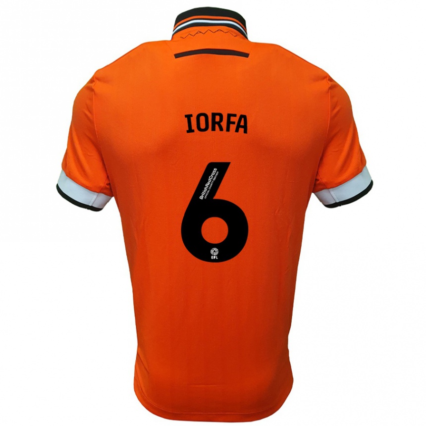 Kids Football Dominic Iorfa #6 Orange White Away Jersey 2024/25 T-Shirt Australia