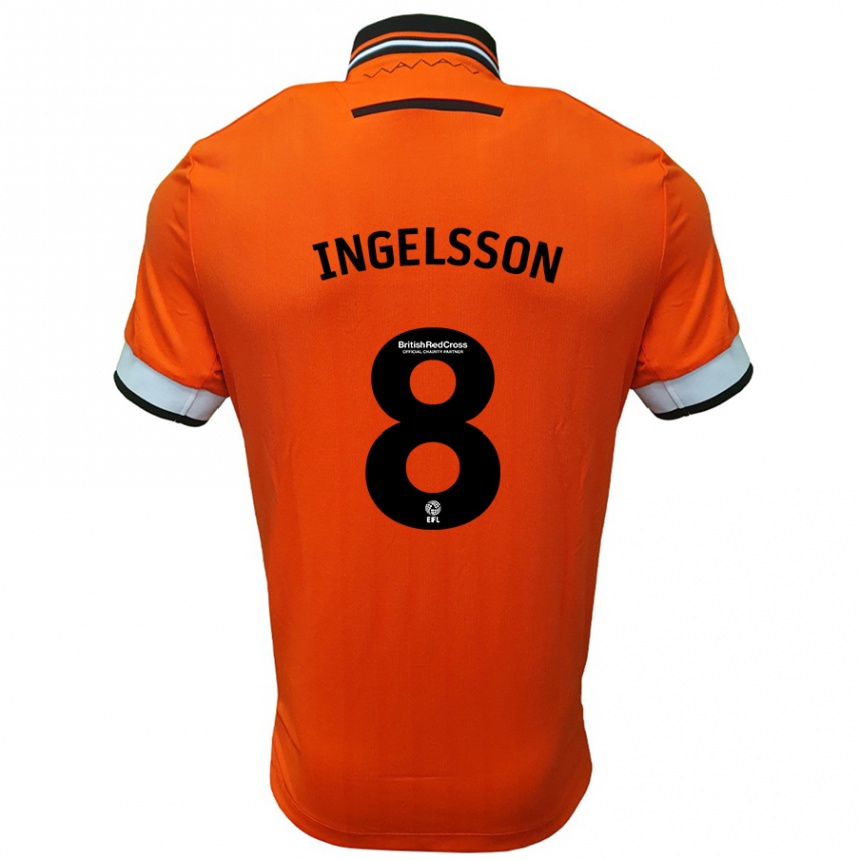 Kids Football Svante Ingelsson #8 Orange White Away Jersey 2024/25 T-Shirt Australia