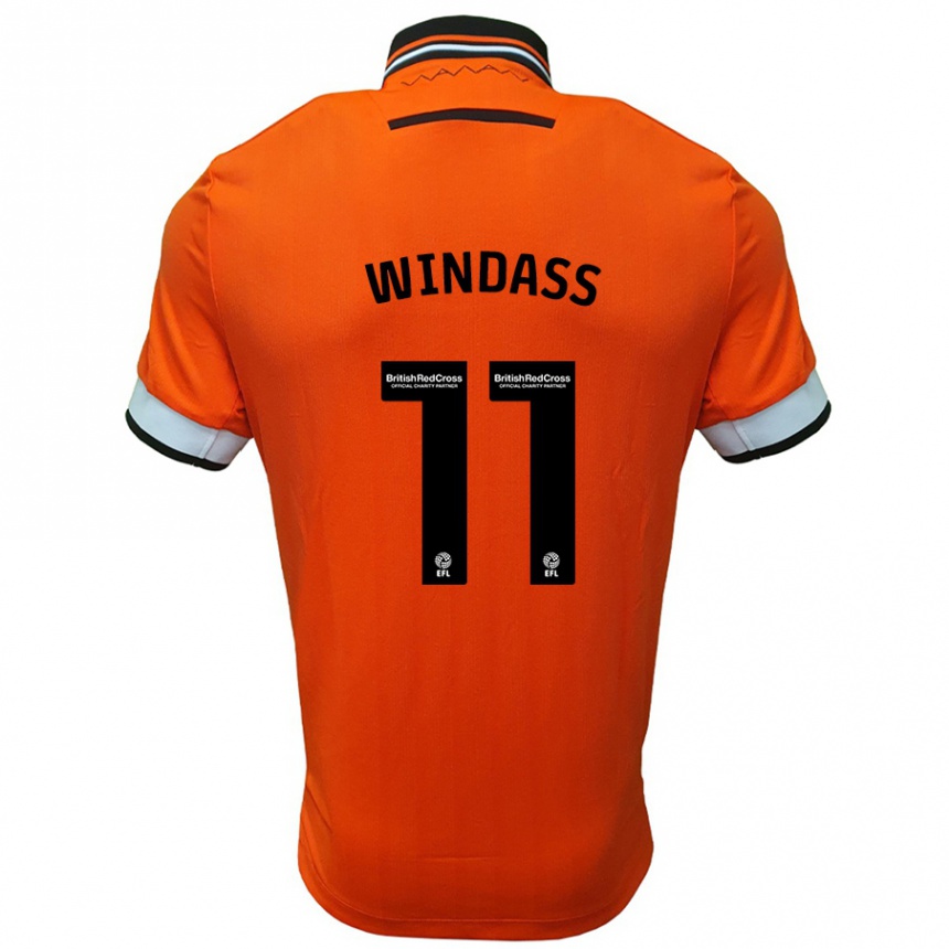 Kids Football Josh Windass #11 Orange White Away Jersey 2024/25 T-Shirt Australia