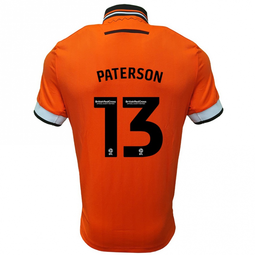 Kids Football Callum Paterson #13 Orange White Away Jersey 2024/25 T-Shirt Australia