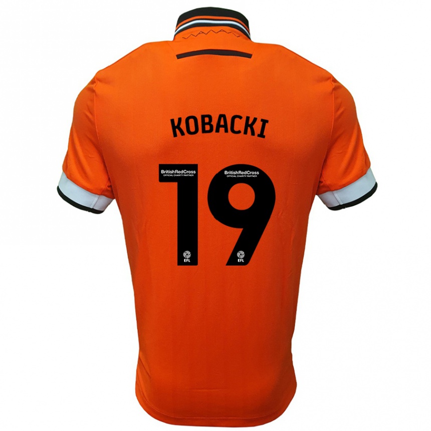 Kids Football Olaf Kobacki #19 Orange White Away Jersey 2024/25 T-Shirt Australia