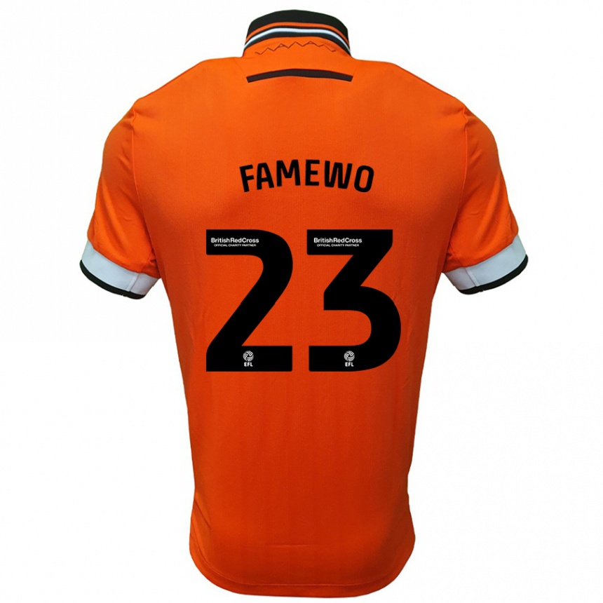 Kids Football Akin Famewo #23 Orange White Away Jersey 2024/25 T-Shirt Australia