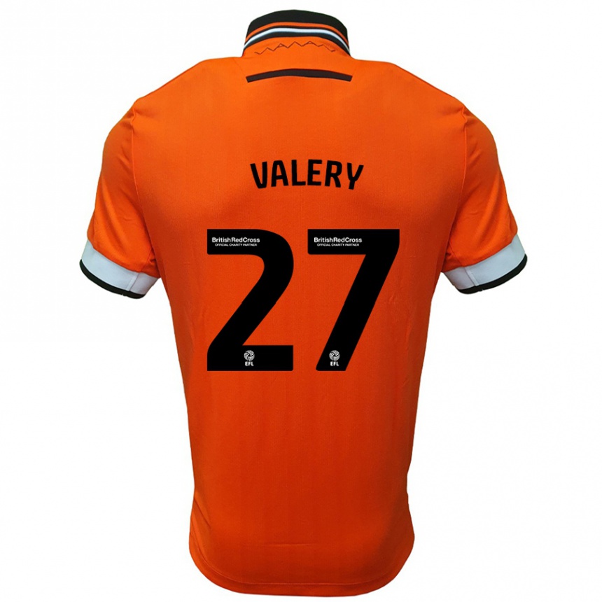 Kids Football Yan Valery #27 Orange White Away Jersey 2024/25 T-Shirt Australia