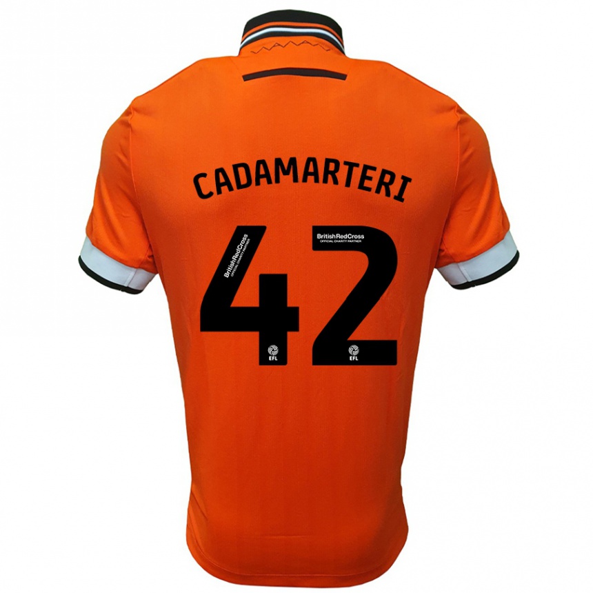 Kids Football Bailey Cadamarteri #42 Orange White Away Jersey 2024/25 T-Shirt Australia