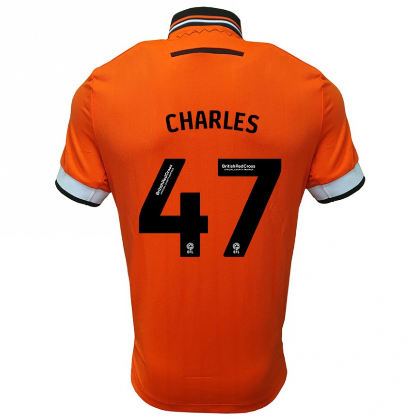 Kids Football Pierce Charles #47 Orange White Away Jersey 2024/25 T-Shirt Australia