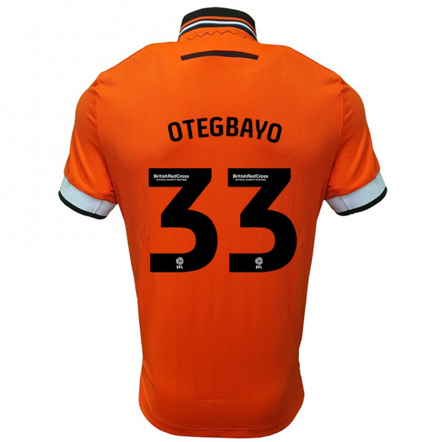 Kids Football Gabriel Otegbayo #33 Orange White Away Jersey 2024/25 T-Shirt Australia