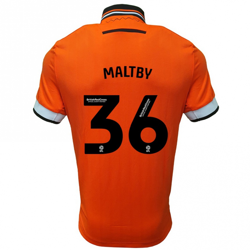 Kids Football Mackenzie Maltby #36 Orange White Away Jersey 2024/25 T-Shirt Australia