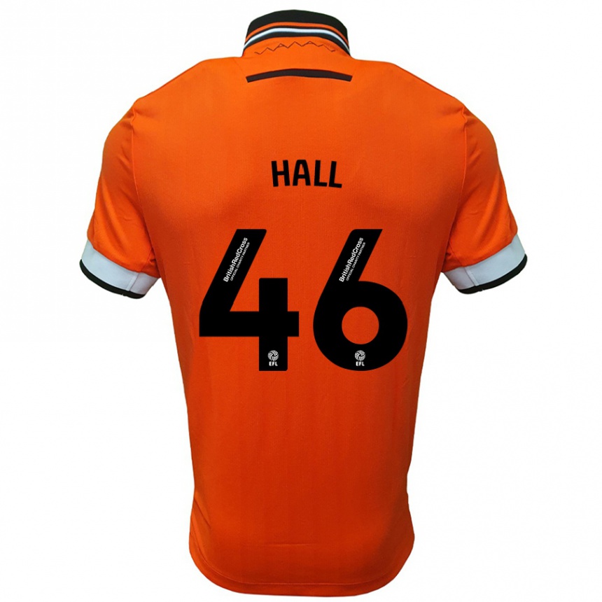 Kids Football Jack Hall #46 Orange White Away Jersey 2024/25 T-Shirt Australia