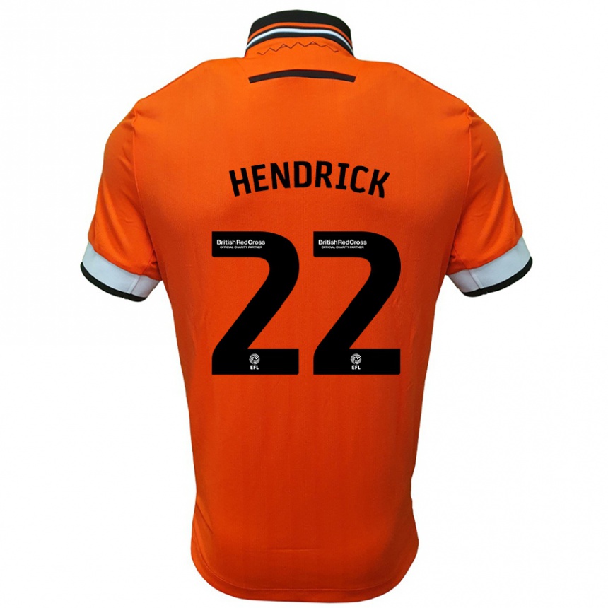 Kids Football Jeff Hendrick #22 Orange White Away Jersey 2024/25 T-Shirt Australia