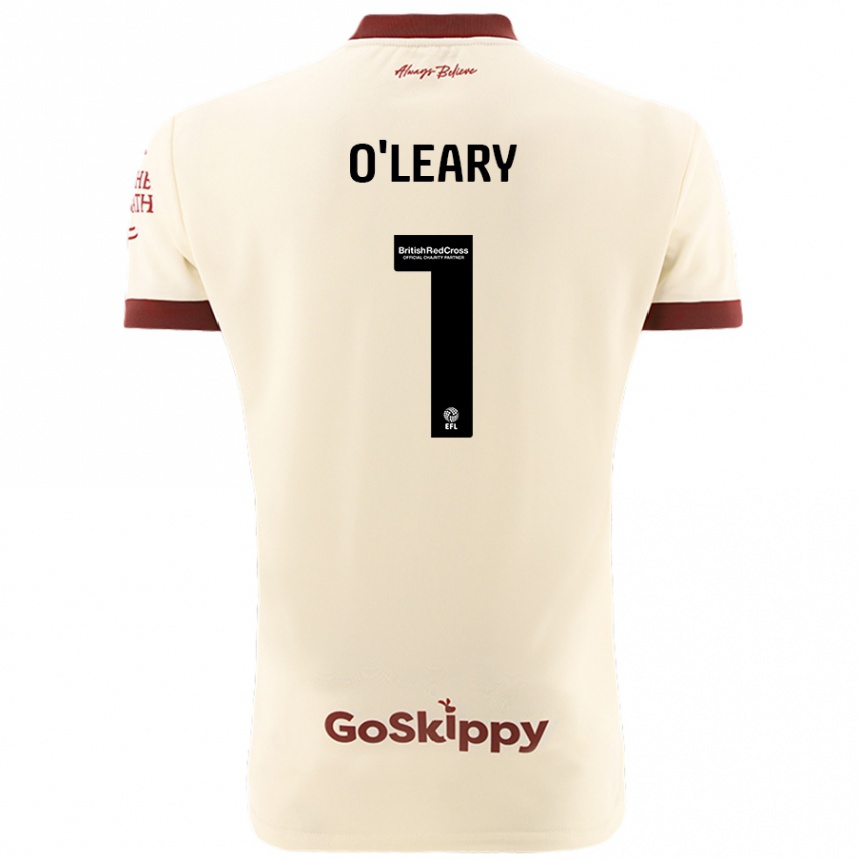 Kids Football Max O'leary #1 Cream White Away Jersey 2024/25 T-Shirt Australia